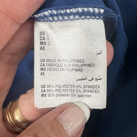 JM Collection Wide-Leg Pull-On Jersey Pants Royal Blue Large Comfort Waist - Picture 8 of 8